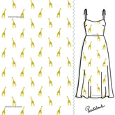 Baby Print White Yellow Giraffe Digital Print